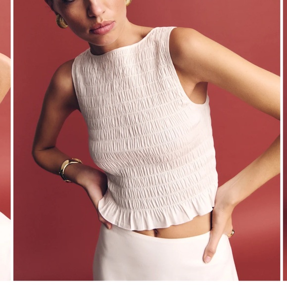 Reformation Laguna Two Piece Ivory - Size 0 - Picture 7 of 7